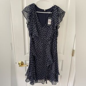 Tommy Hilfiger Polka Dot Dress - Navy and White